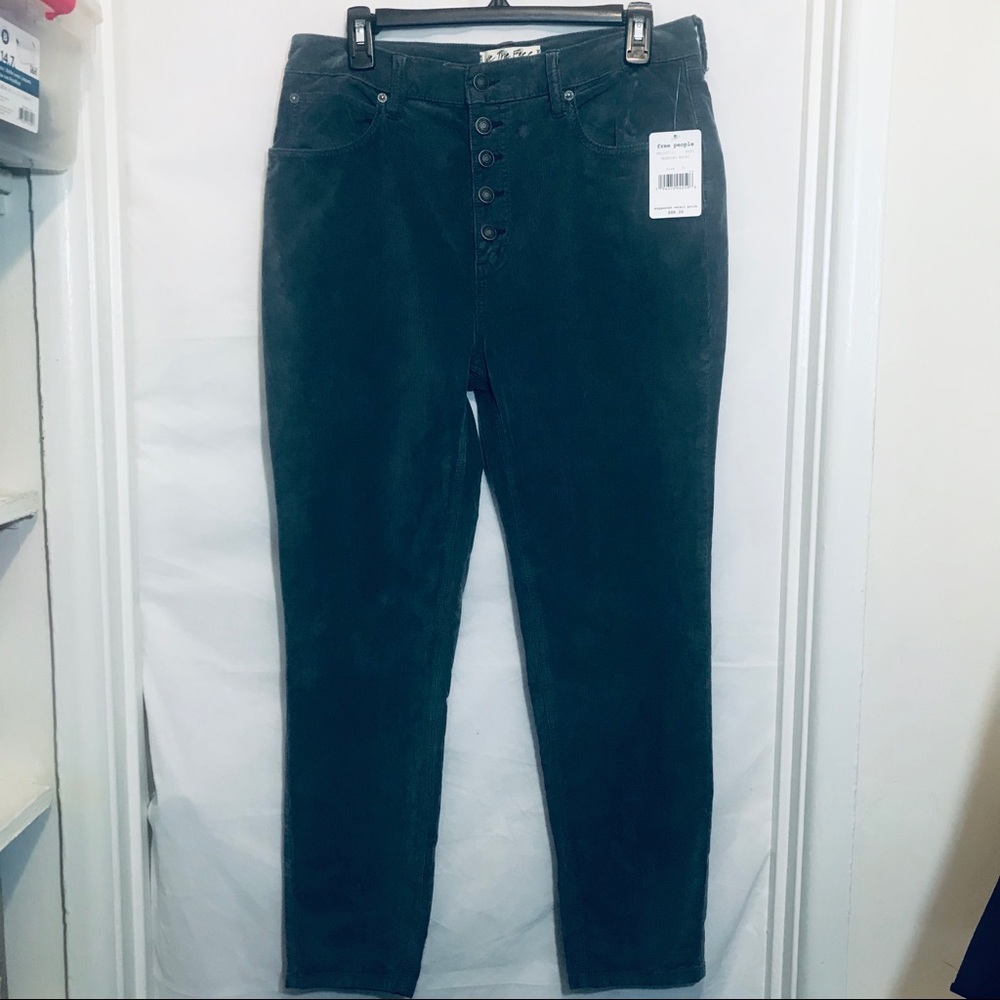 Free People Sun Chaser Cord Skinny Grey - Picture 2 of 15